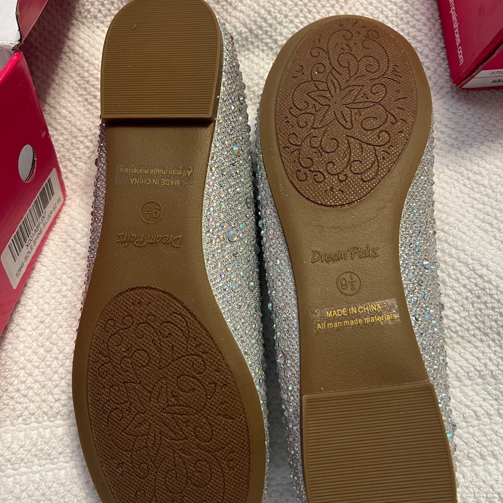 NWT Rhinestone ballet flats size 9.5 - Picture 2 of 7